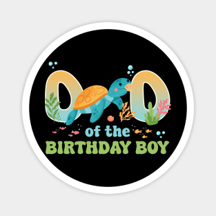 Dad Of The Birthday Boy Beach Summer B-day Gift For Booys Girls Kids Toddlers Magnet